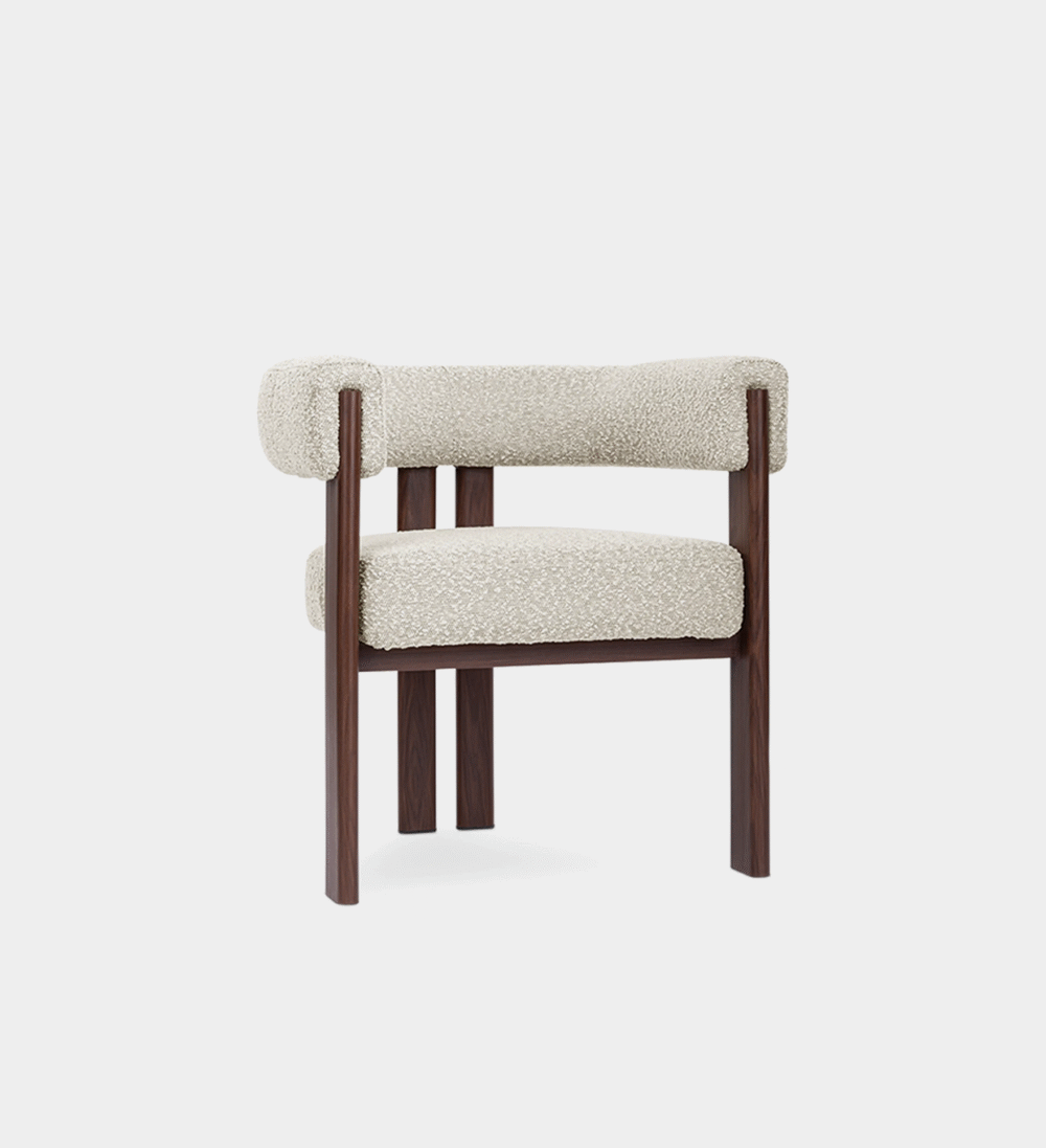 Cartle wooden boucle chair 01 Cartle Boucle Chair