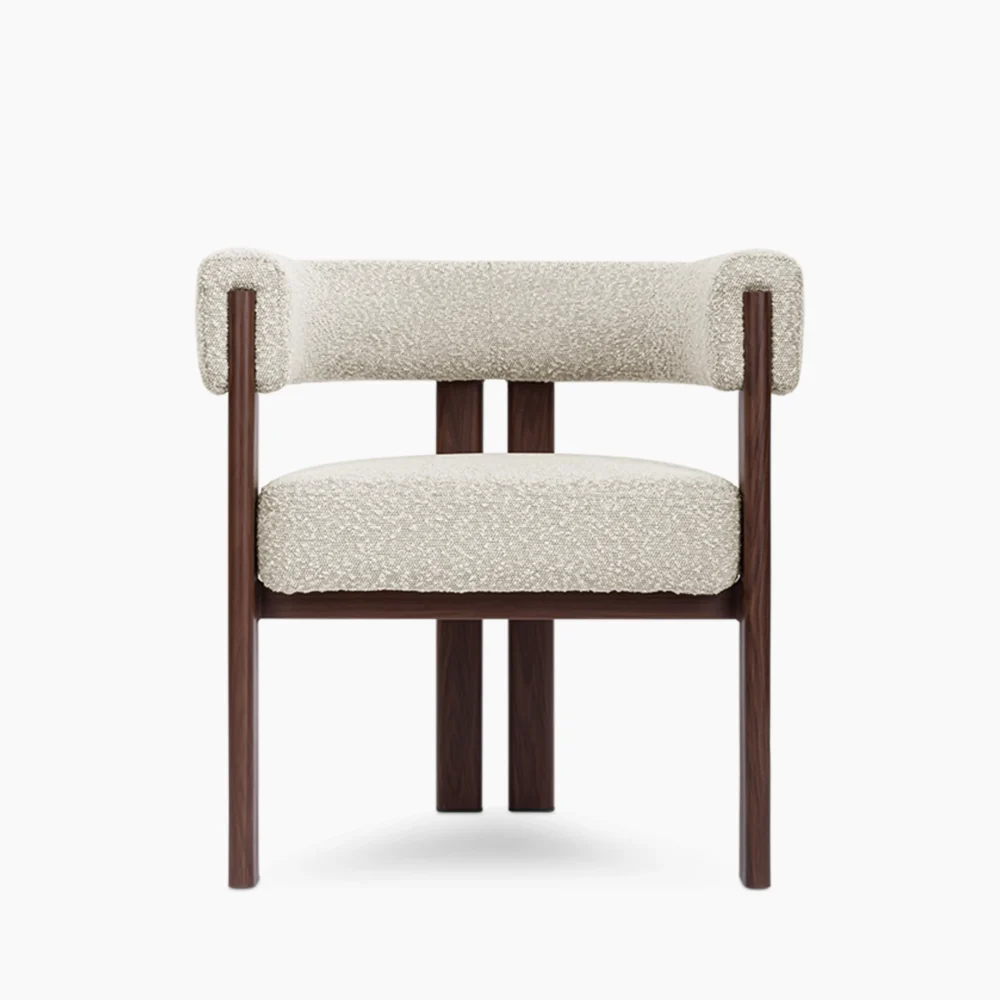 Cartle wooden boucle chair 02 Cartle Boucle Chair