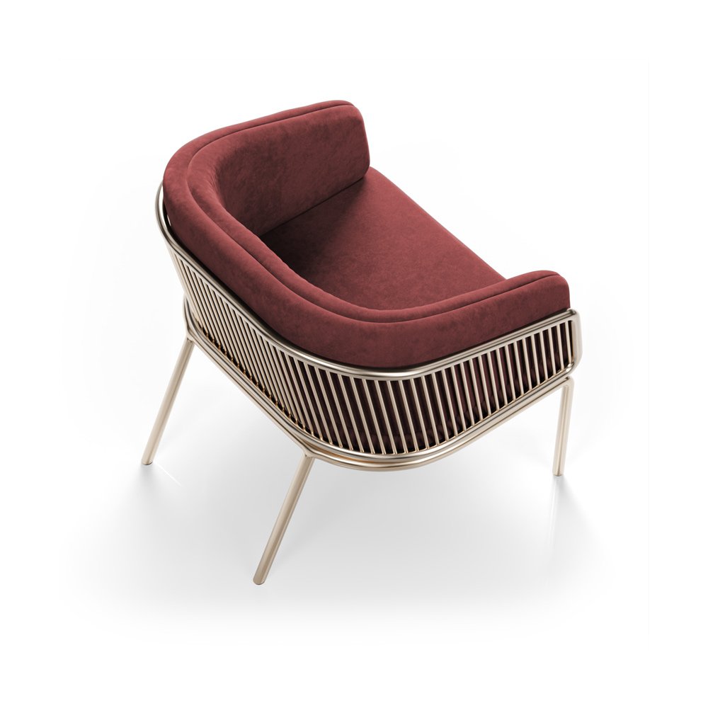 Flora Golden Leg Armchair