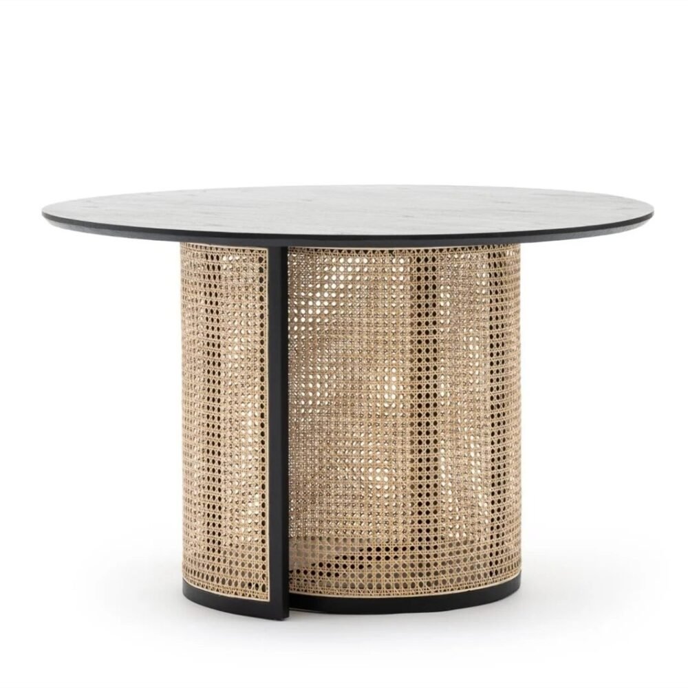 Gavin Wood Rattan Table 01 Gavin Round Dining Table