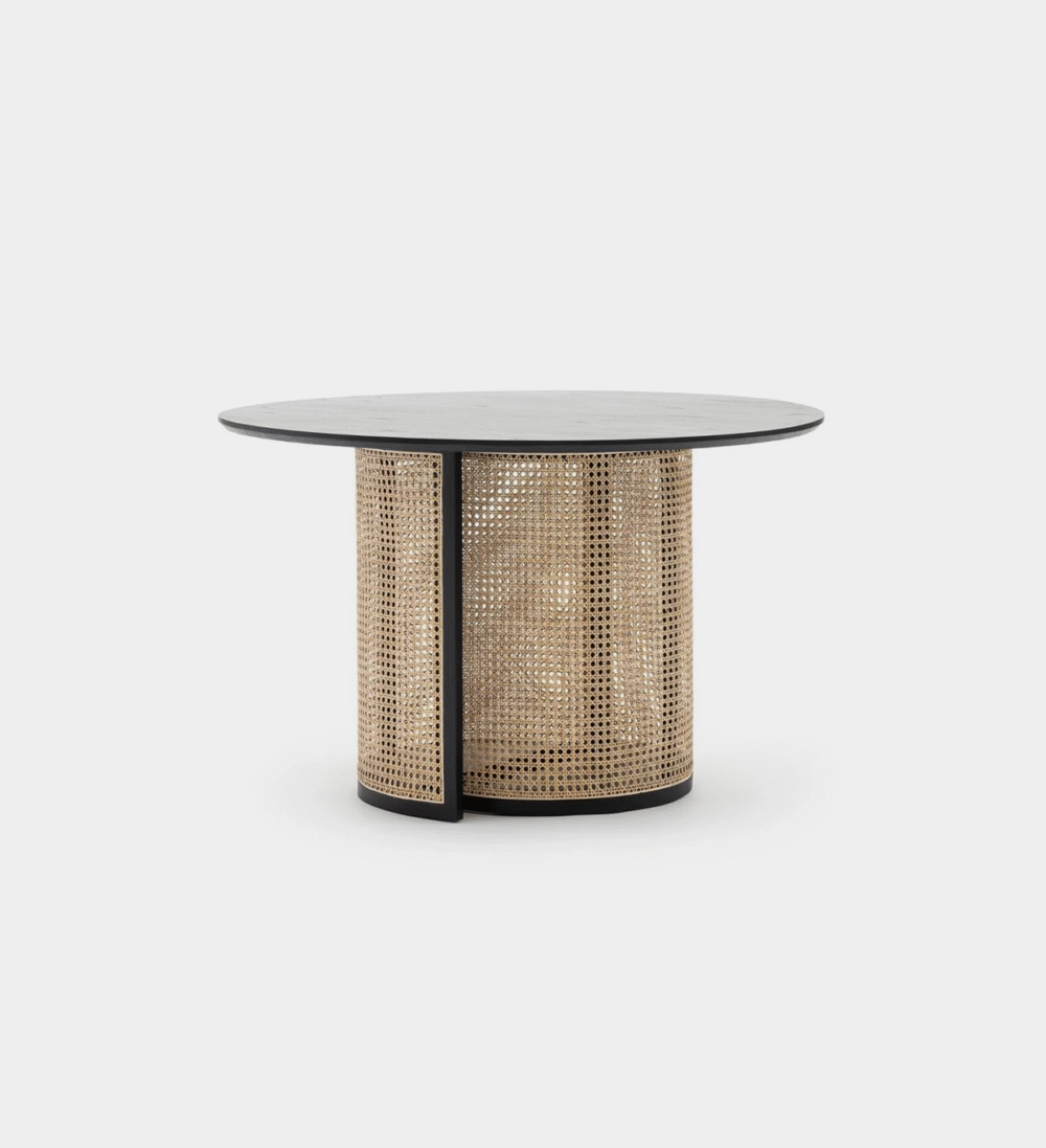 Gavin Wood Rattan Table V2 Gavin Round Dining Table