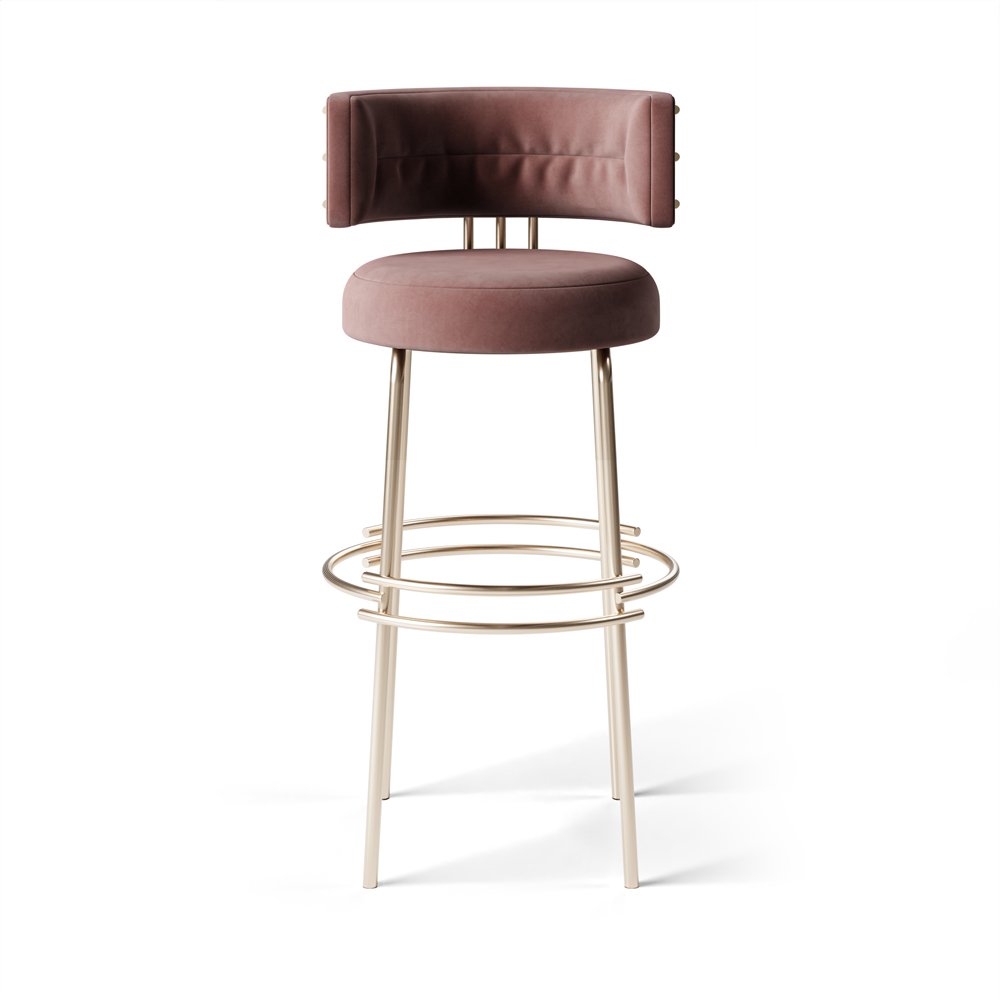 Isabella Golden Metal Stool