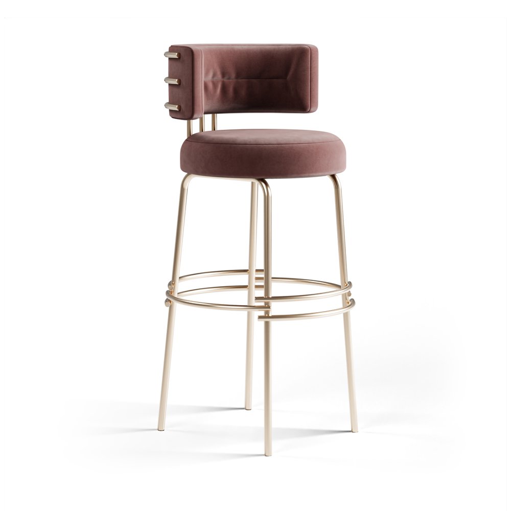 Isabella Golden Metal Stool