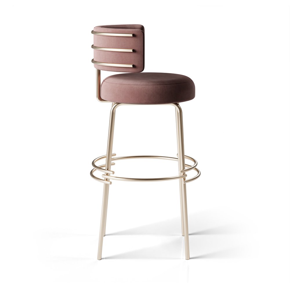 Isabella Golden Metal Stool
