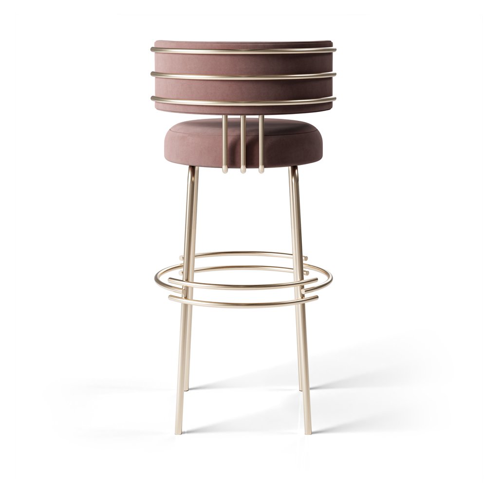 Isabella Golden Metal Stool