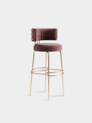 Isabella Golden Metal Stool