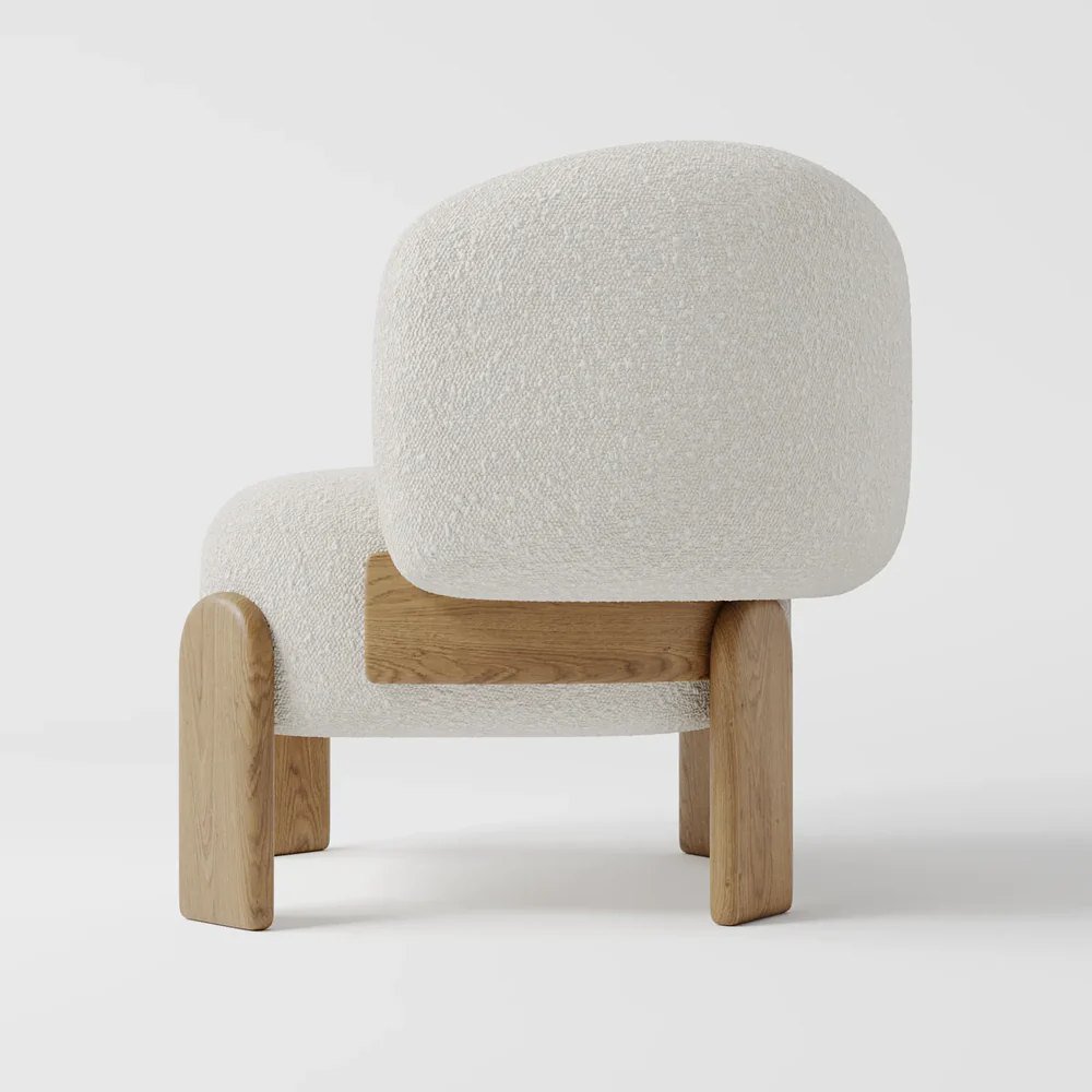 Julia Wooden Boucle Chair