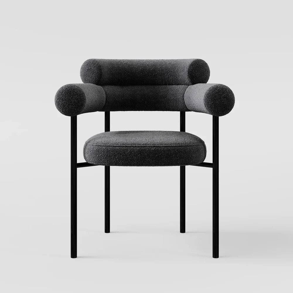 Luke White Boucle Chair