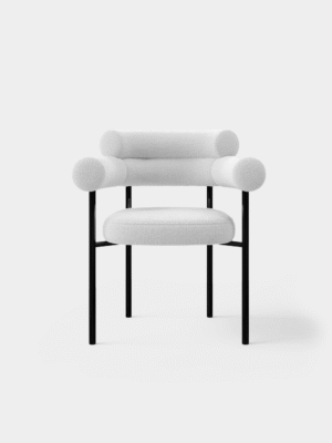 Luke White Boucle Chair