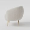 Reagan White Boucle ArmChair