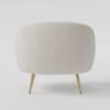 Reagan White Boucle ArmChair