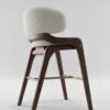 Riley Wooden Boucle Stool